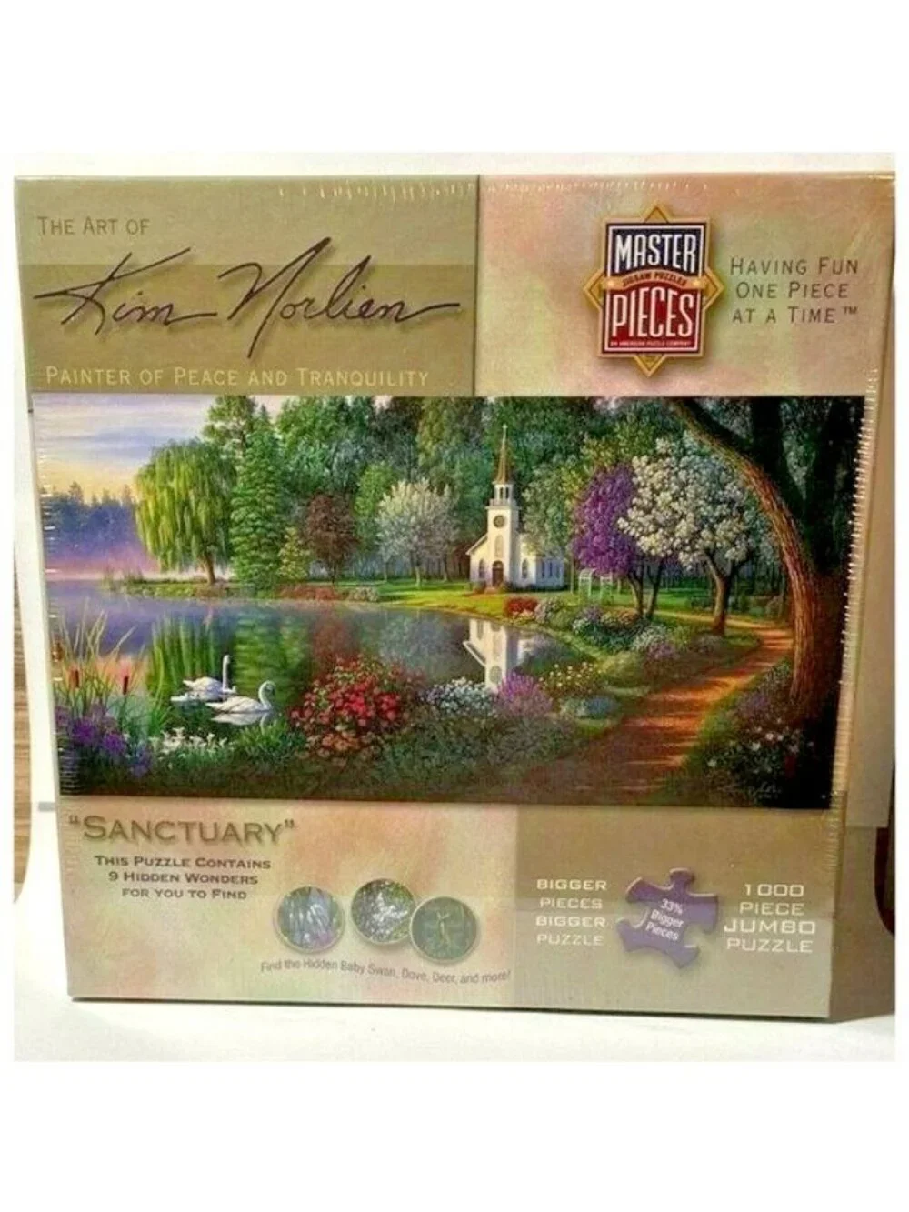 Puzzle MasterPiece Kim Norlien Sanctuary 1000 Pc Jumbo Jigsaw Hidden Object New